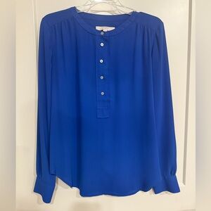 LOFT Royal Blue Long Sleeve Blouse